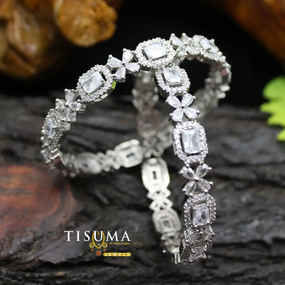 Floral Cluster AD Bangles